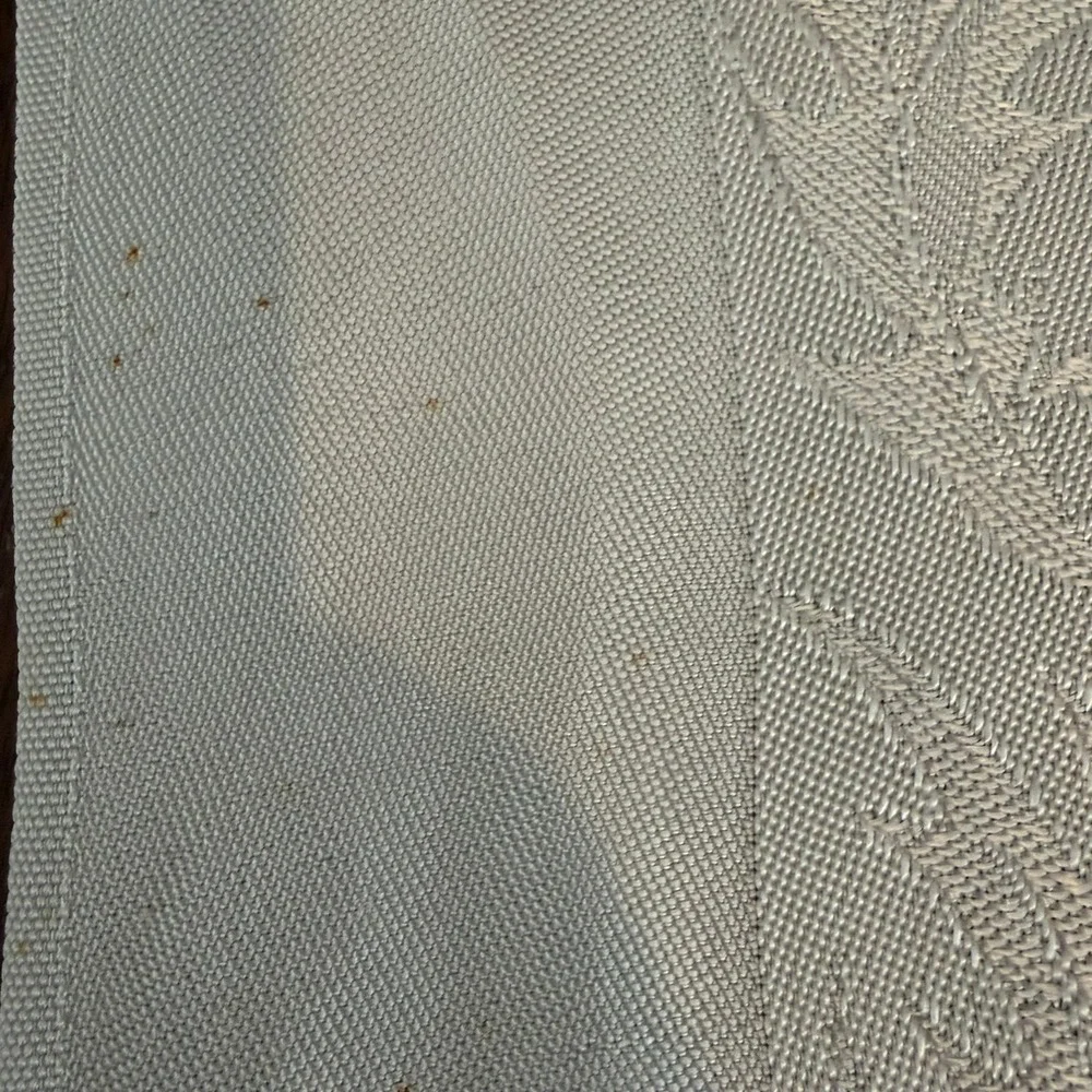 Vintage Damask Tablecloth Scottish Thistle Embroidered 48